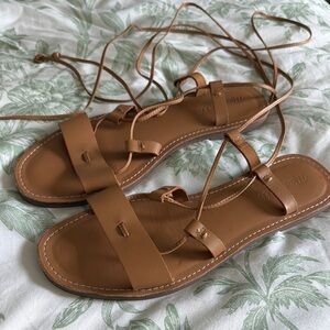 Brown Leather Strappy Sandals